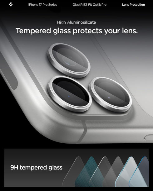 Spigen iPhone 17 Pro MAX Camera Lens Screen Protector GLAStR EZ Fit Optik PRO